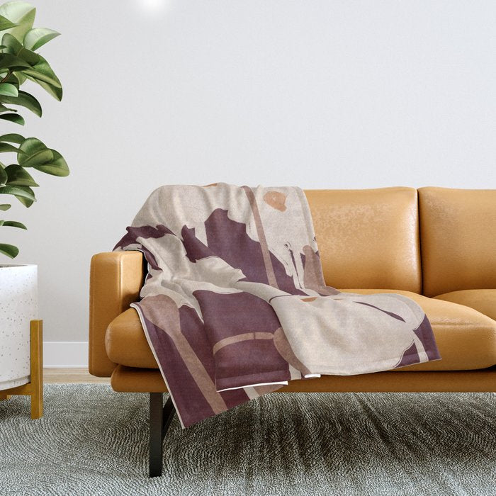 Abstract Flowers 10 Throw Blanket Gallery Image 1