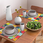 Mid Century Bauhaus Geometric Pattern Placemat Gallery Image 2