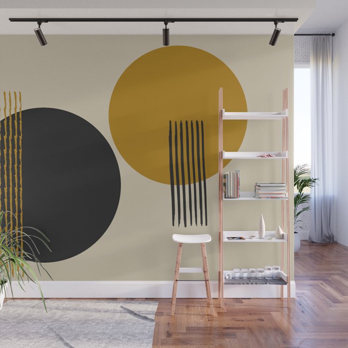 abstract sun and moon  Wall Mural Gallery Image 1