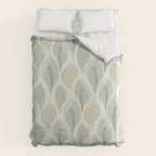 Minimalistic flow Peace lily soft green pattern Duvet Cover Gallery Image 6