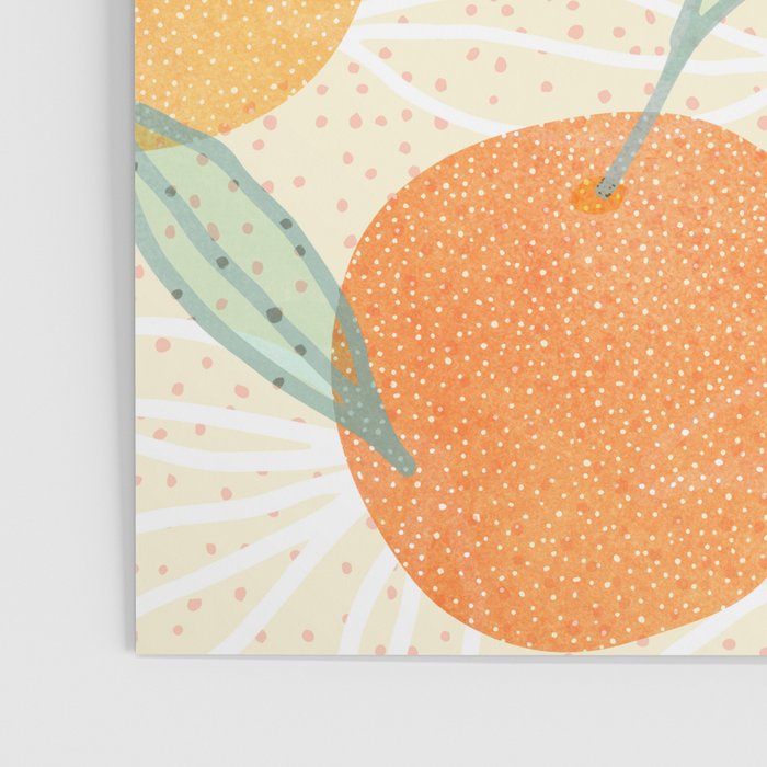 Tangerine and Friends - Fruit Pattern Poster Gallery Image 3