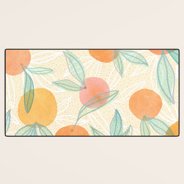 Tangerine and Friends - Fruit Pattern Desk Mat Gallery Image 3