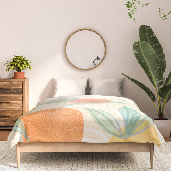Tangerine and Friends - Fruit Pattern Comforter Gallery Image 3