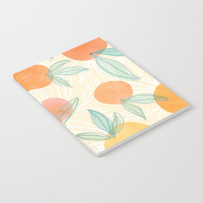 Tangerine and Friends - Fruit Pattern Notebook Gallery Image 1