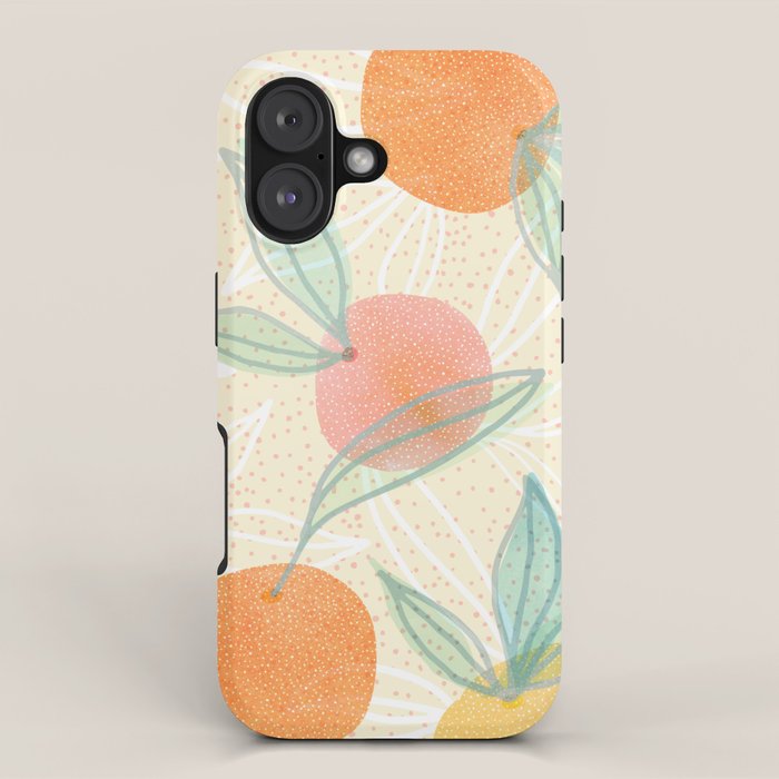 Tangerine and Friends - Fruit Pattern iPhone Case Gallery Image 1