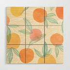 Tangerine and Friends - Fruit Pattern Wood Wall Art Gallery Image 1
