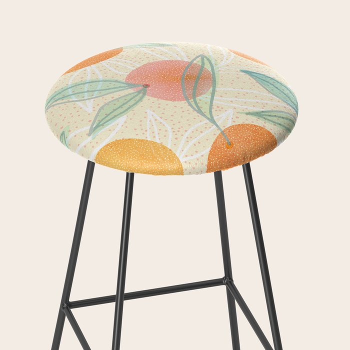 Tangerine and Friends - Fruit Pattern Stool Gallery Image 2