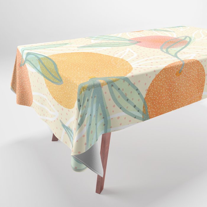 Tangerine and Friends - Fruit Pattern Tablecloth Gallery Image 1