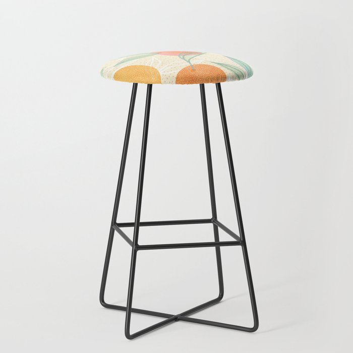 Tangerine and Friends - Fruit Pattern Stool Gallery Image 1