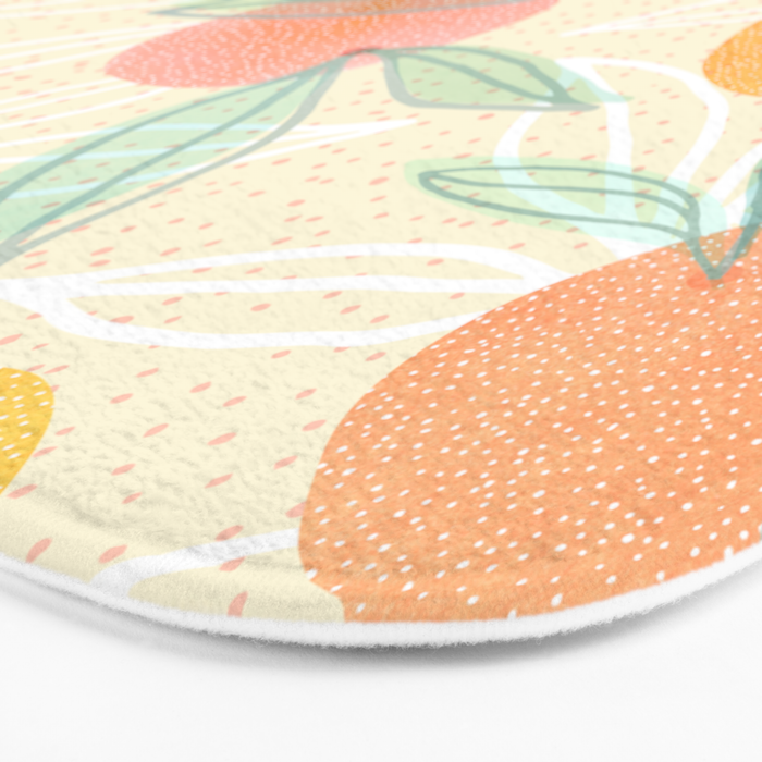 Tangerine and Friends - Fruit Pattern Bath Mat Gallery Image 3