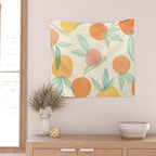 Tangerine and Friends - Fruit Pattern Wall Tapestry Gallery Image 2