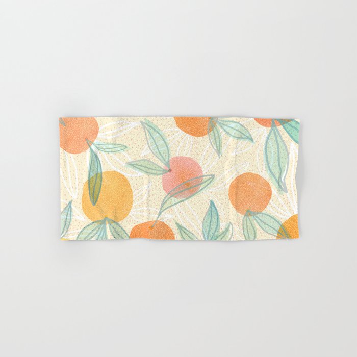 Tangerine and Friends - Fruit Pattern Bath Towel Gallery Image 1