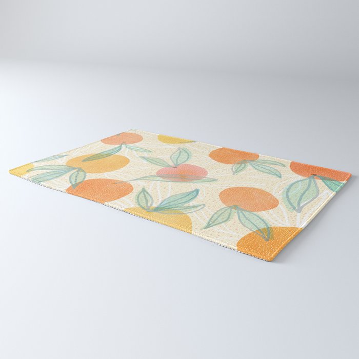 Tangerine and Friends - Fruit Pattern Rug Gallery Image 3