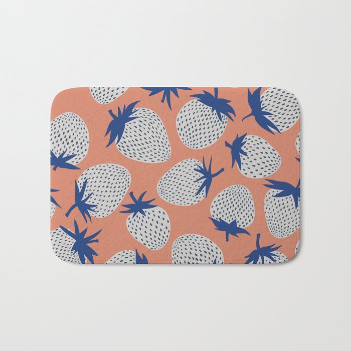 Inky Strawberries Bath Mat Gallery Image 1