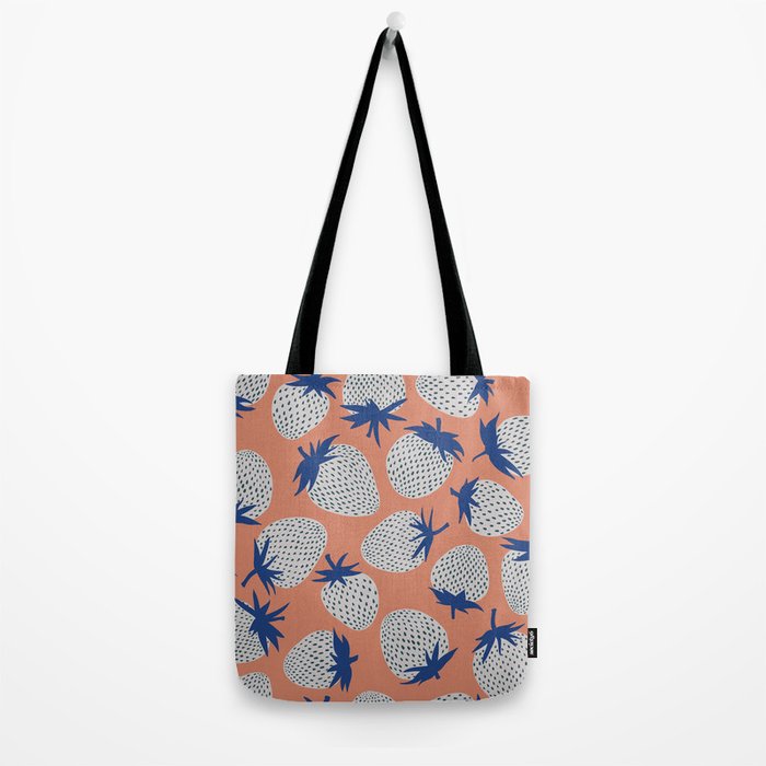 Inky Strawberries Tote Bag Gallery Image 2