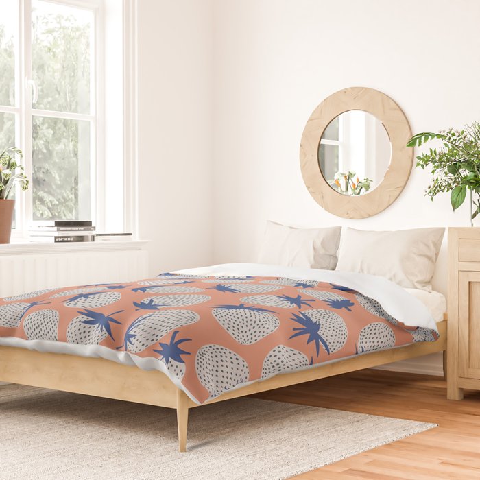 Inky Strawberries Duvet Cover Gallery Image 2