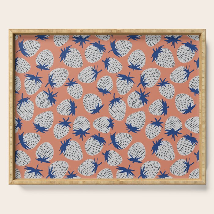 Inky Strawberries Serving Tray Gallery Image 1