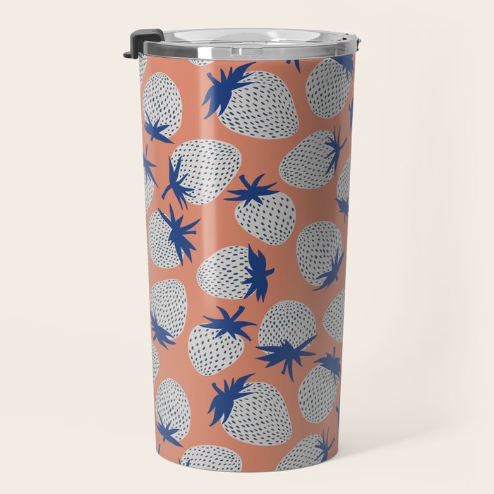 Inky Strawberries Travel Mug Gallery Image 3