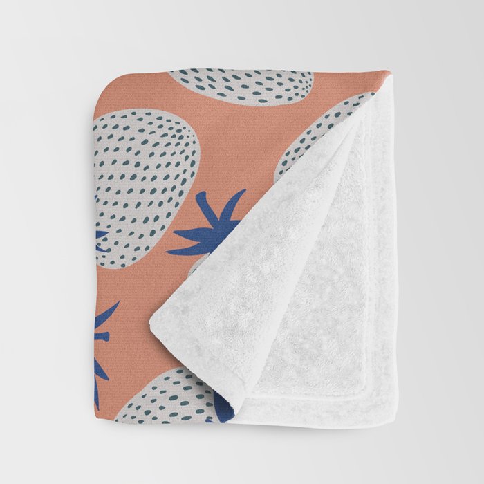 Inky Strawberries Throw Blanket Gallery Image 3