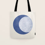 Moon Crescent - Blue Tote Bag Gallery Image 1