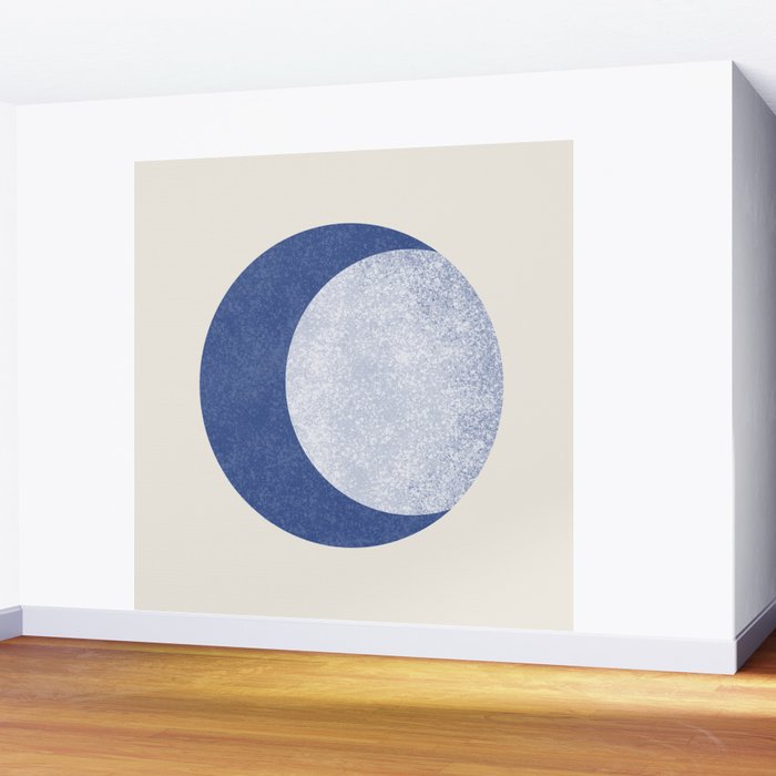 Moon Crescent - Blue Wall Mural Gallery Image 2