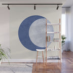 Moon Crescent - Blue Wall Mural Gallery Image 1