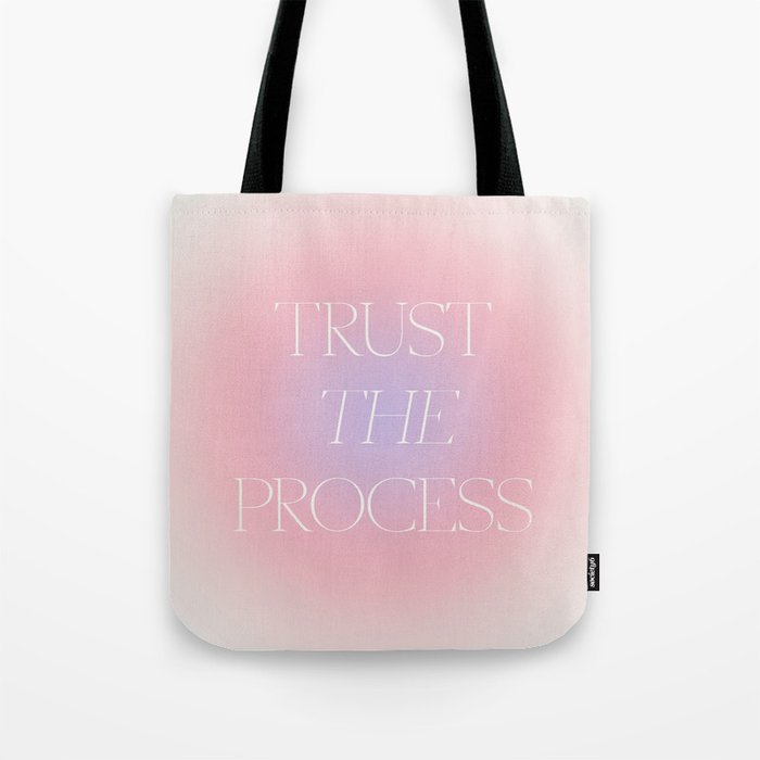 Trust The Process Gradient Lavender & Pink Tote Bag Gallery Image 1