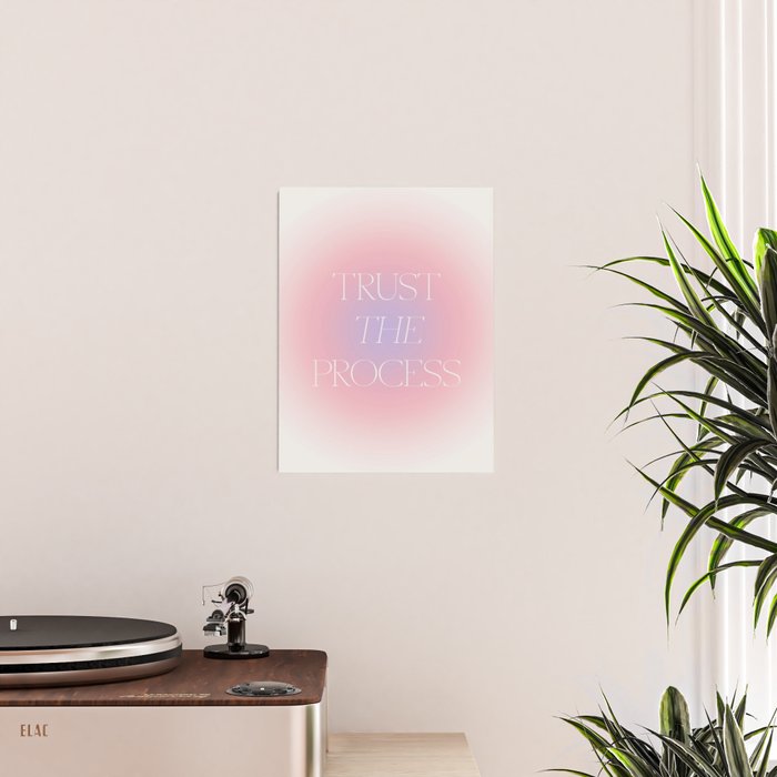 Trust The Process Gradient Lavender & Pink Poster Gallery Image 2