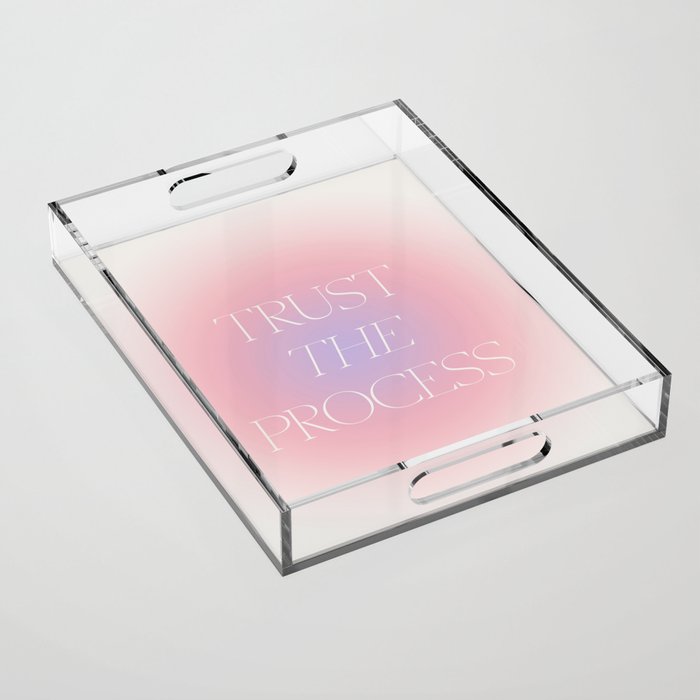 Trust The Process Gradient Lavender & Pink Acrylic Tray Gallery Image 1