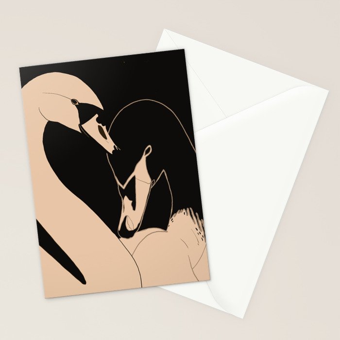 Two Swans Stationery Card Gallery Image 2