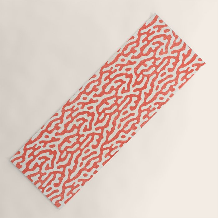 Living Coral Organic Pattern 2 Yoga Mat Gallery Image 1
