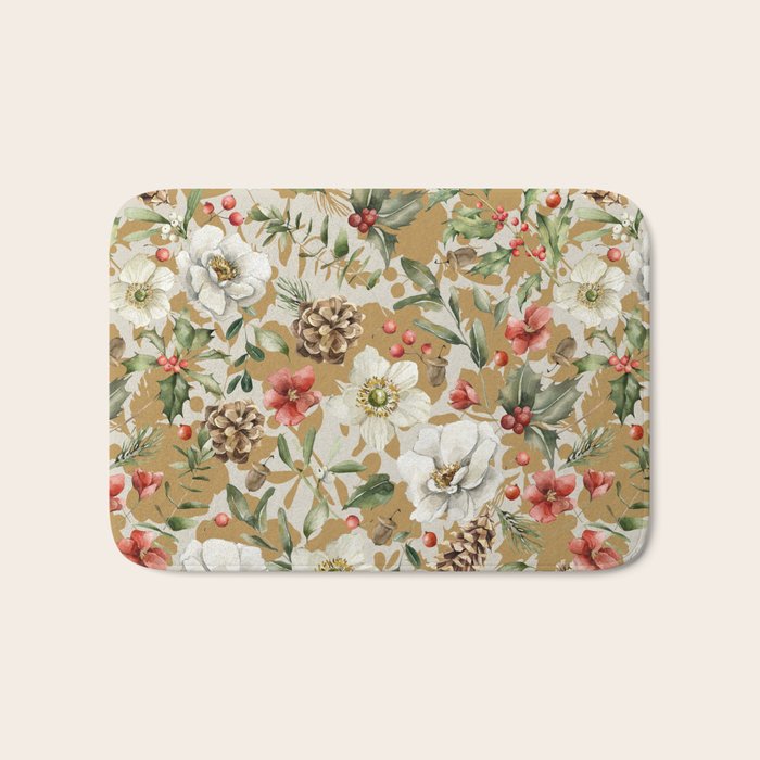 Winter flowers WP1 Bath Mat Gallery Image 1