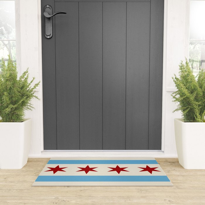 Chicago Flag Welcome Mat Gallery Image 3