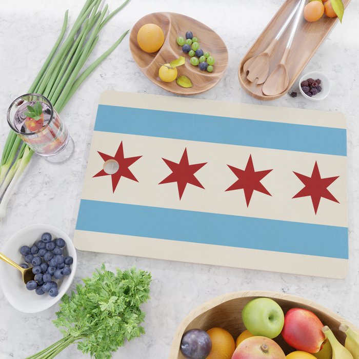 Chicago Flag Cutting Board Gallery Image 2
