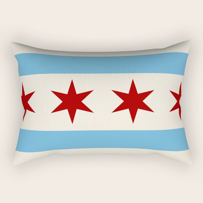 Chicago Flag Rectangular Pillow Gallery Image 1