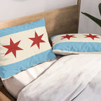 Chicago Flag Pillow Sham Gallery Image 2