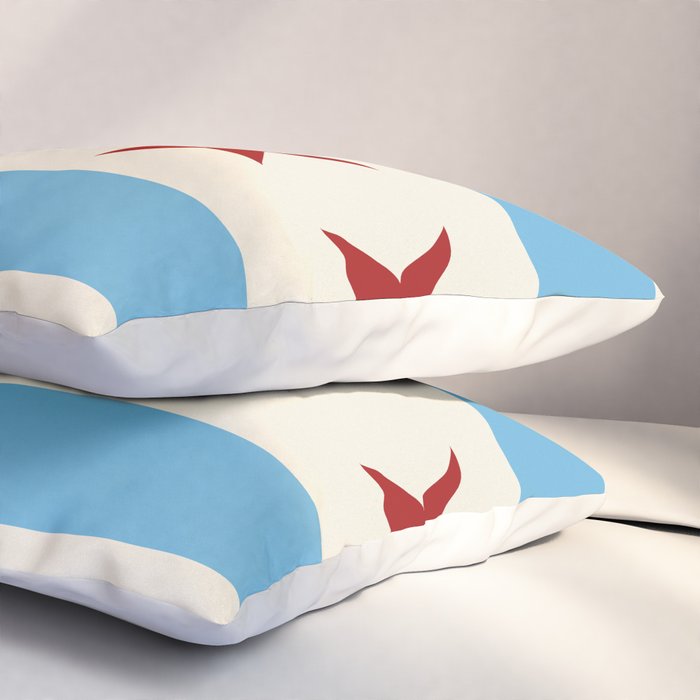 Chicago Flag Pillow Sham Gallery Image 3