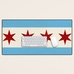 Chicago Flag Desk Mat Gallery Image 1