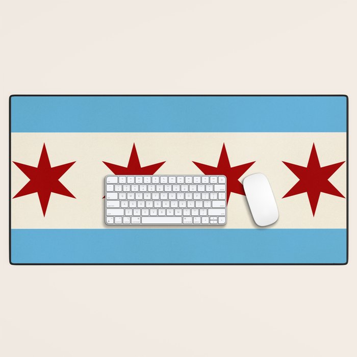 Chicago Flag Desk Mat Gallery Image 1