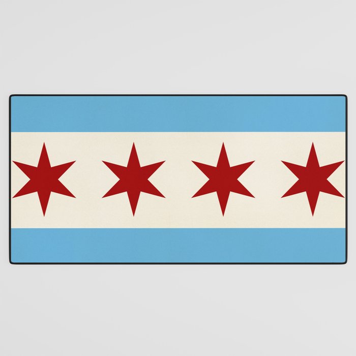 Chicago Flag Desk Mat Gallery Image 3