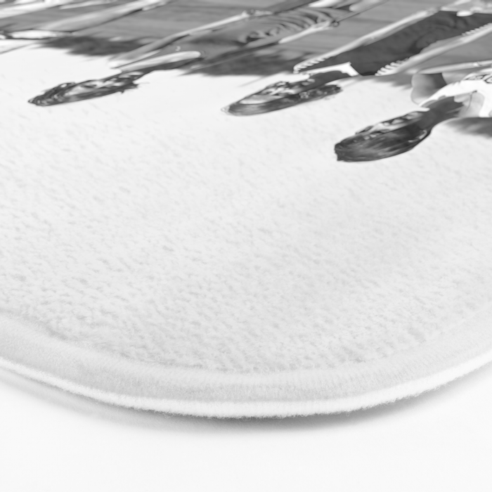 Lady Golfers, Black and White, Vintage Wall Art. Bath Mat Gallery Image 3