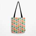 Vintage flower postage stamp pattern Tote Bag Gallery Image 2
