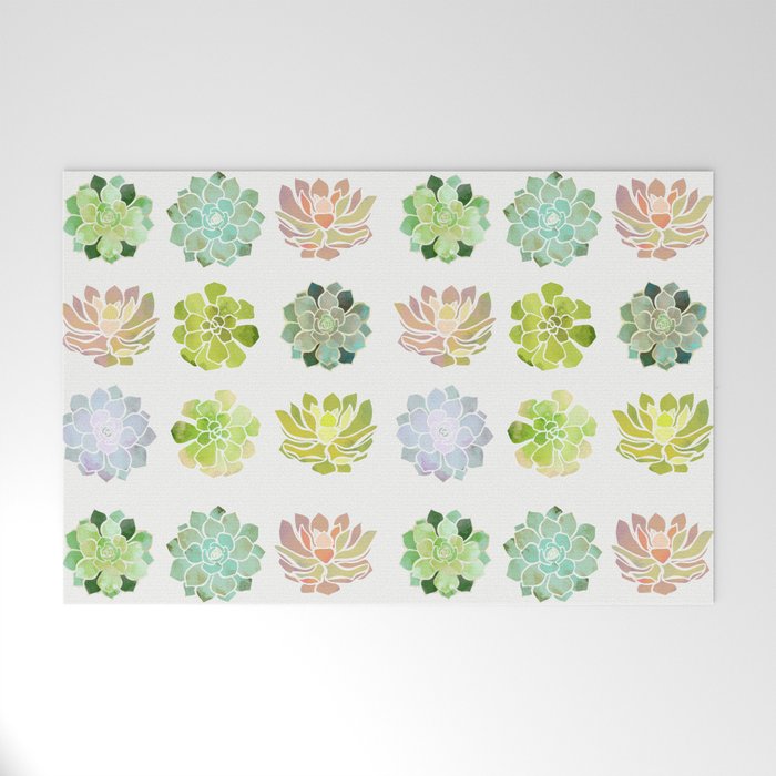 Spring Succulents Welcome Mat Gallery Image 1