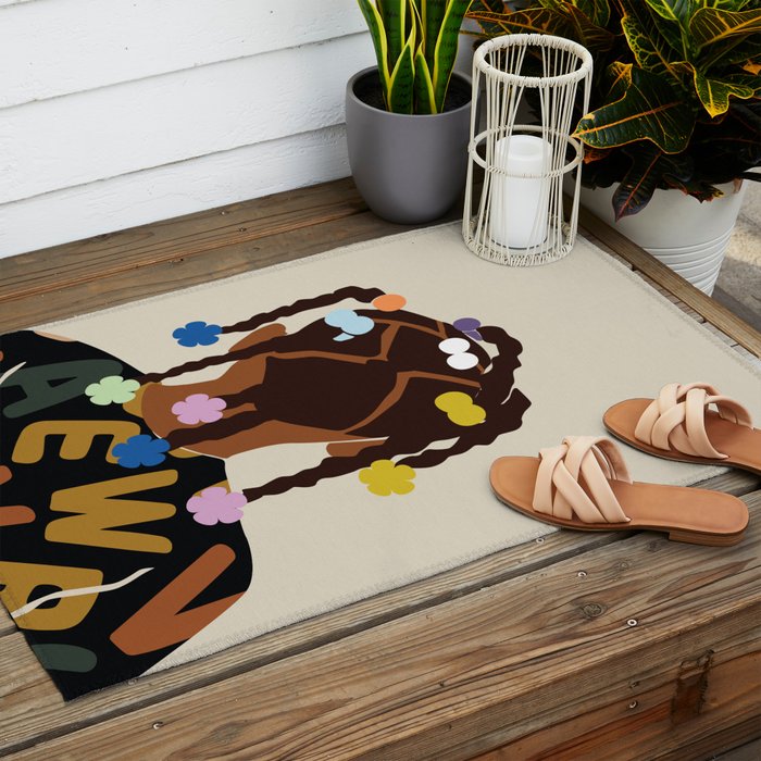 Black Girl Magic No. 2 Outdoor Rug Gallery Image 2