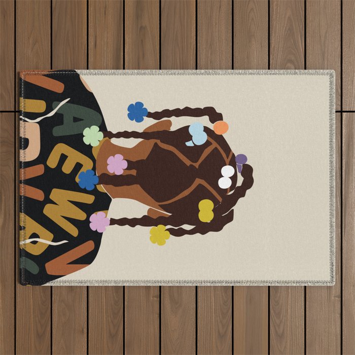 Black Girl Magic No. 2 Outdoor Rug Gallery Image 1