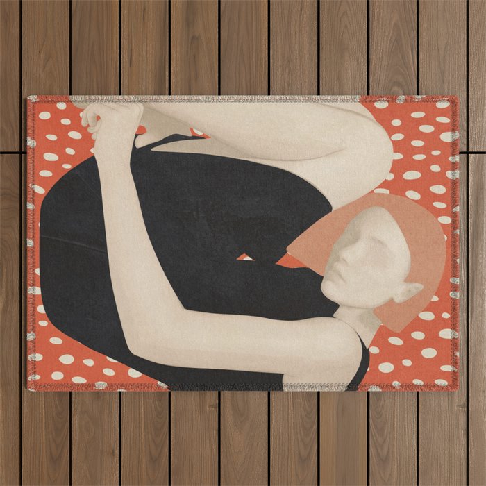 Abstract Art Female Figure 30 Outdoor Rug Gallery Image 1