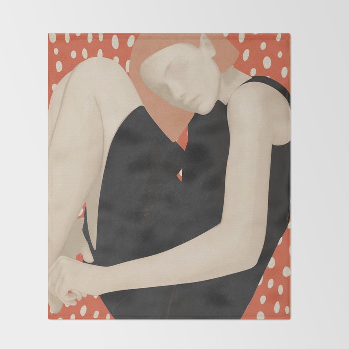 Abstract Art Female Figure 30 Throw Blanket Gallery Image 2