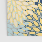 Modern, Abstract, Flower Garden, Blue, Yellow, Gray Poster Gallery Image 3