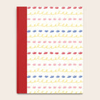 Abstract Cookie Pattern Doodle in White & Pink Notebook Gallery Image 4