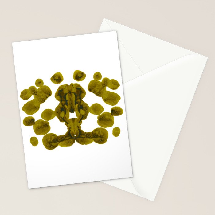 Olive Green Rorschach Test Stationery Card Gallery Image 2